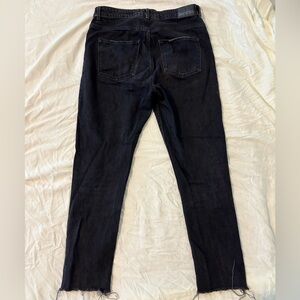 Berksha black denim straight leg jeans